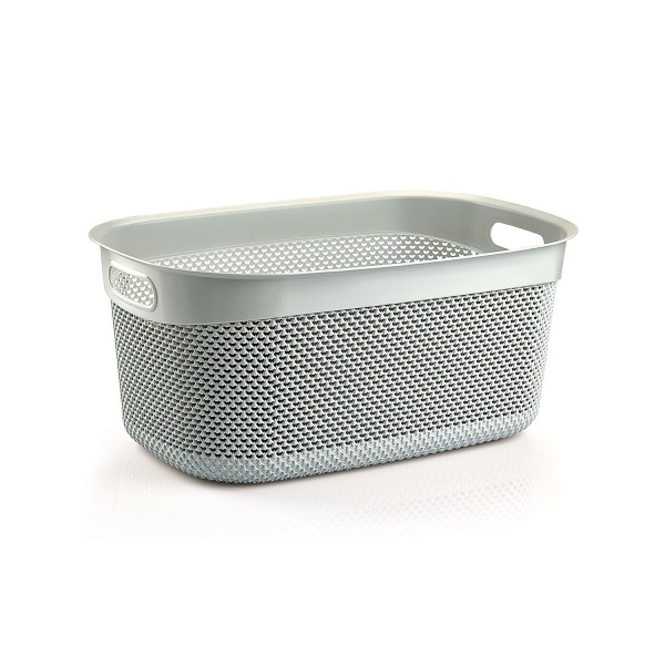 Кошик Ucsan Plastik DROP прямокутна 9 л сірий металік 