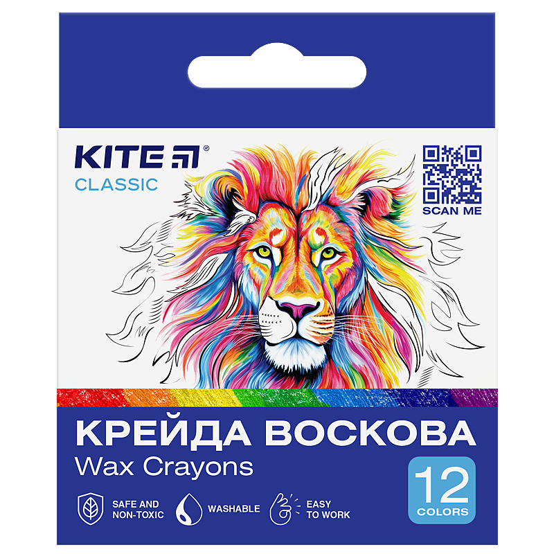 Мел восковый 12 цветов Classic K-070 KITE