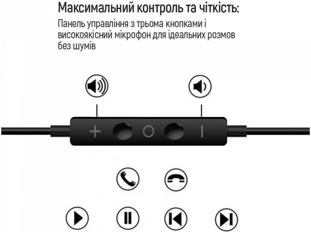 Навушники ColorWay Wired Earphone Sound Wave black (CW-WD04BK)
