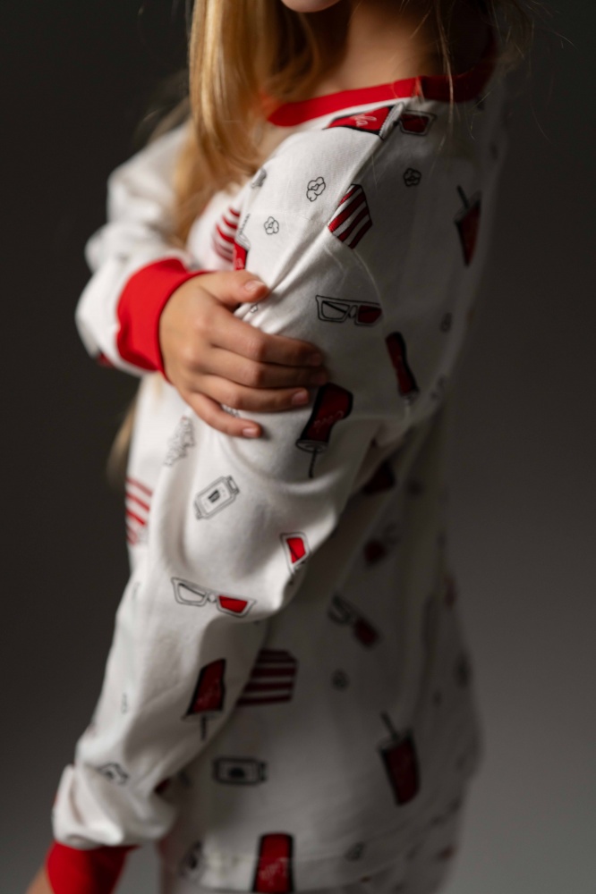 Пижама для девочек German Volf принт кока-кола р.128-134 молочный/с принтом 25124