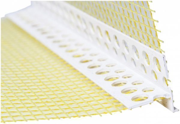 Профиль оконный примыкающий перфорированный с сеткой 2 м 