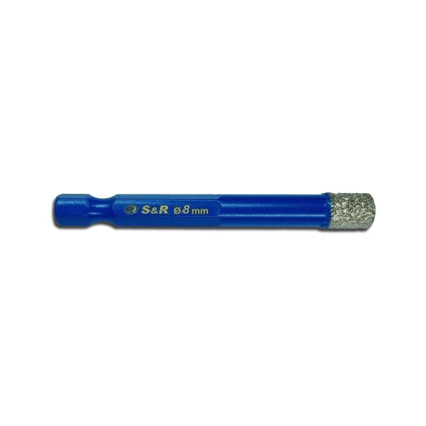 Сверло по плитке S&R d8x68 мм HEX 1/4'' 1 шт. 252500008