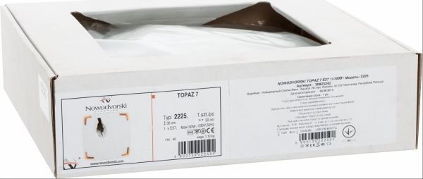 Светильник настенно-потолочный Nowodvorski TOPAZ 7 1x100 Вт E27 белый 222;2225 