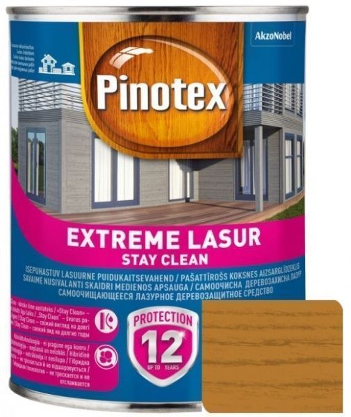 Деревозахисний засіб Pinotex extreme lazure stay clean калужниця напівмат 1 л