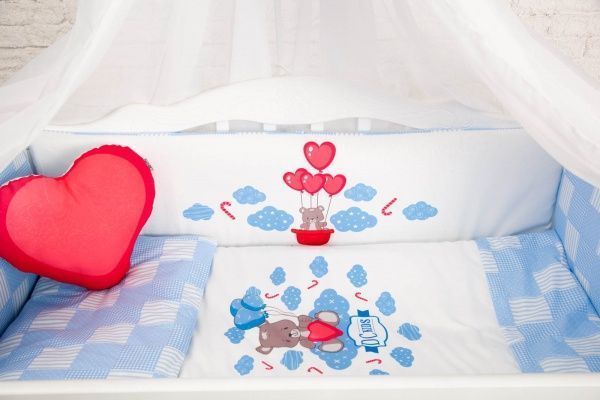 Комплект постельного белья ДС Україна от 0-3 лет БК-013 голубой 