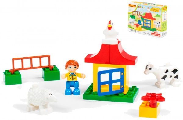 Конструктор строительный Полесье Макси - Мини-Ферма 77660