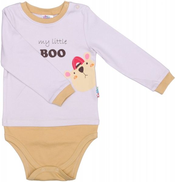 Боди Colibrі с длинным рукавом my little boo р.68 бежевый/соломенный CLB004 