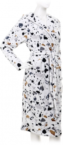 Халат с микрофибры La Nuit Terrazzo р. XXL серый с принтом