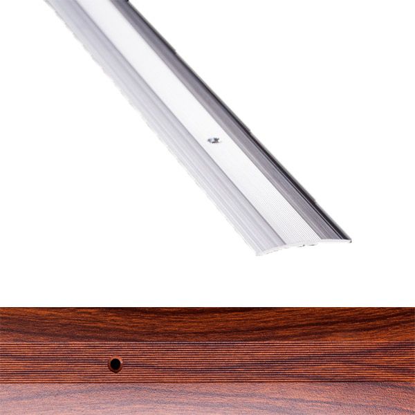 Поріжок алюмінієвий 1-А Лугалпроф профільований з отворами 3х40x1800 мм тік 