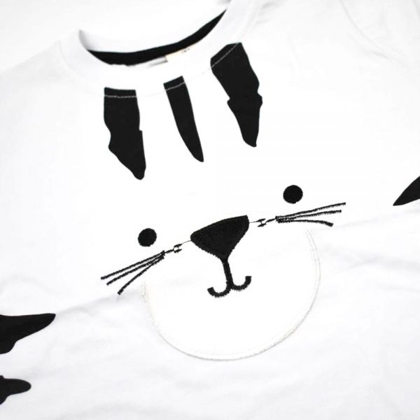 Футболка Macca Boy 9075 з котом р.86 білий 