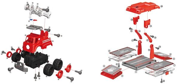 Игровой набор DIY Spatial Creativity Конструктор Пожарная цистерна и Кран CJ-1614201