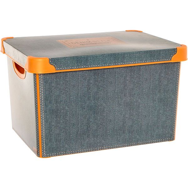 Ящик для вещей с крышкой Джинс 20 л