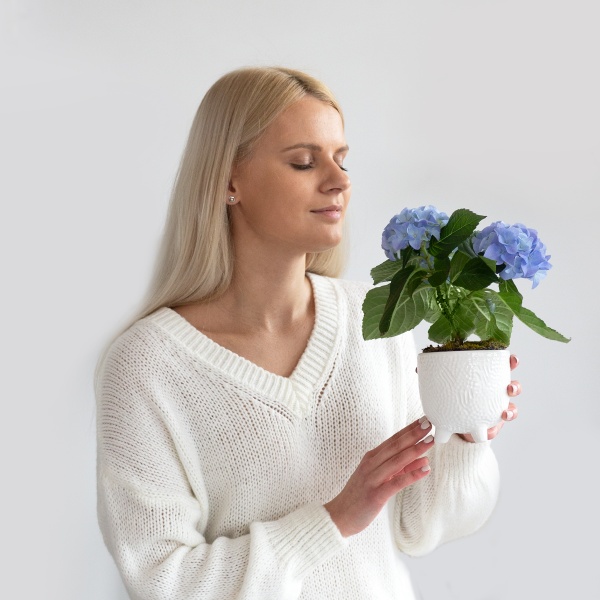 Кашпо керамическое МВМ DH-FLOWERS-26 S WHITE 9 см Белый 