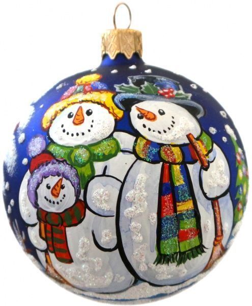 Шар стеклянный Рождественник 4 d80 К-41-80 синий