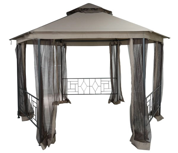 Садовый павильон Indigo 2x2x2x2,7 м бежевый DU183