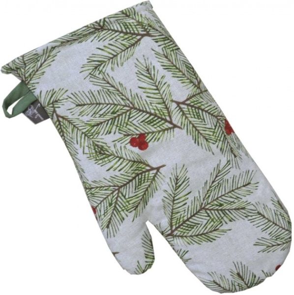 Прихватка-варежка Елка 16x33 см зеленый Прованс 