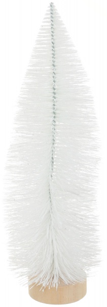 Елка декоративная настольная белая 13x40 см