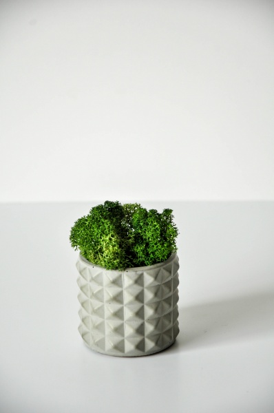 Кашпо декоративне Рiramid cup сірий бетон