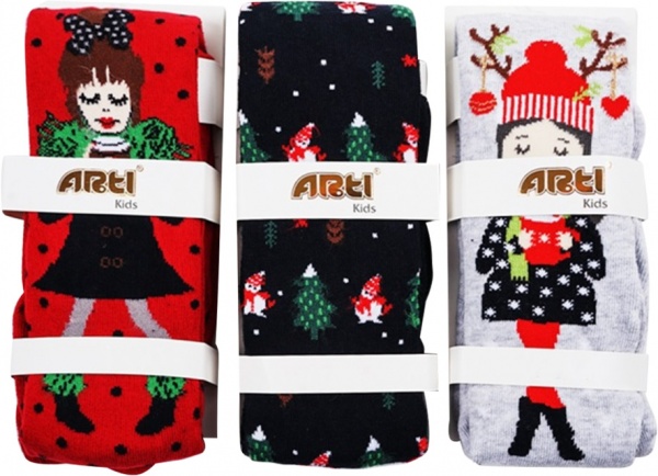 Колготки для девочек ARTI 300052р.80-92 серый 