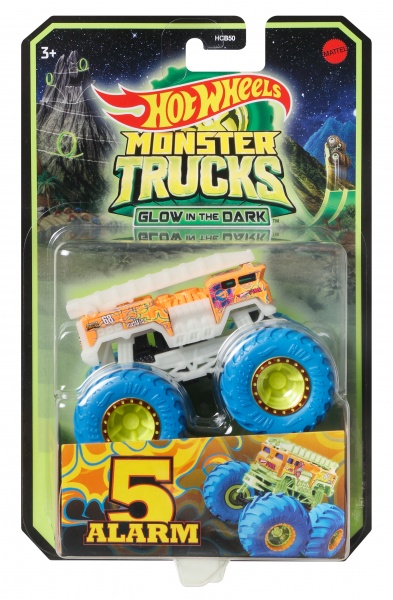Машинка Hot Wheels Базовая внедорожник 1:64 серии Светящиеся в темноте Monster Trucks (в асс.) HCB50
