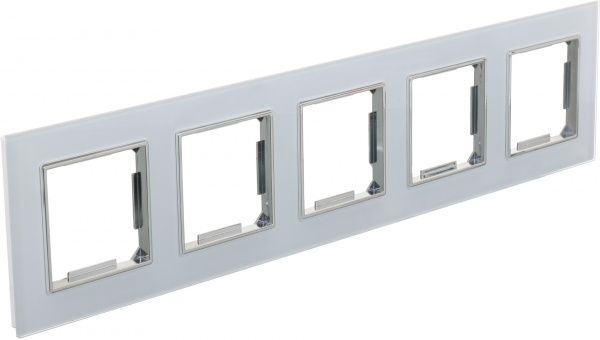Рамка HausMark Alta 5-на горизонтальна білий SNG-FRG,SQ20G5-WH