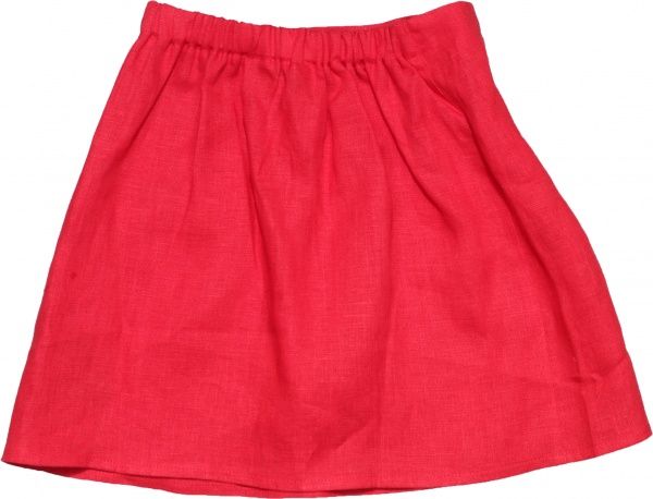 Спідниця для дівчаток лляна Гармонiя р.146 червоний 