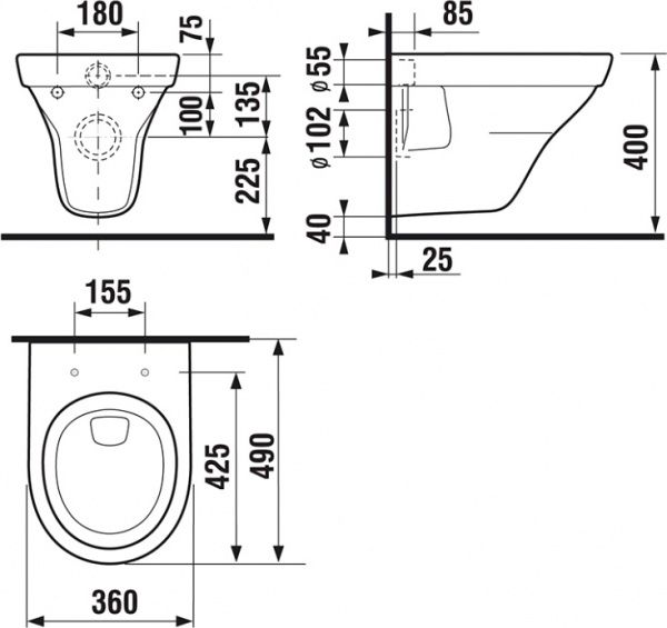 Унитаз подвесной Jika Tigo Compact