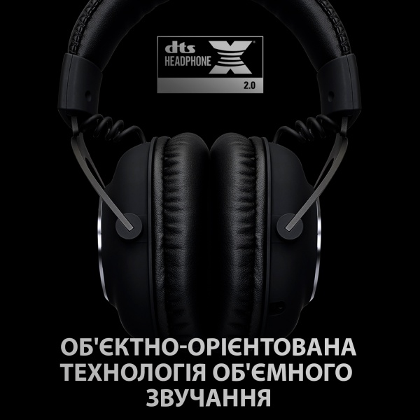 Гарнітура ігрова Logitech PRO X Wireless LIGHTSPEED Gaming Headset black (981-000907) 
