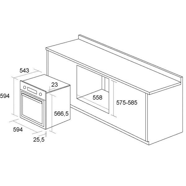 Духовой шкаф электрический Pyramida F 84 EIX-P WH/R