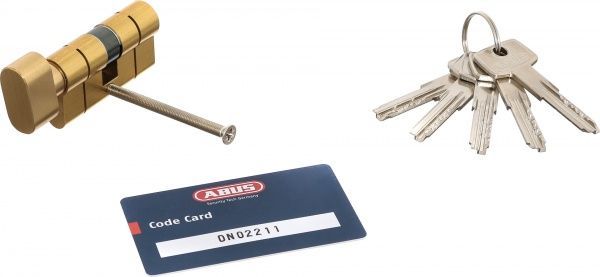 Цилиндр Abus KD6PS 30x30 ключ-вороток 60 мм матовая латунь