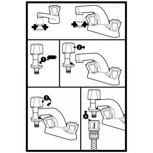 Коннектор Hozelock для смесителя высотой до 43мм и шириной до 34мм