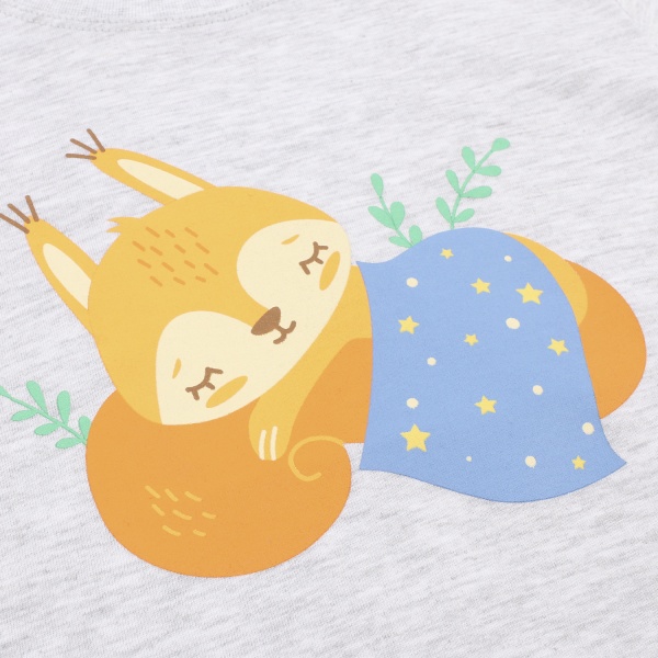 Пижама детская для девочек Funtime р.122 меланж/голубой 