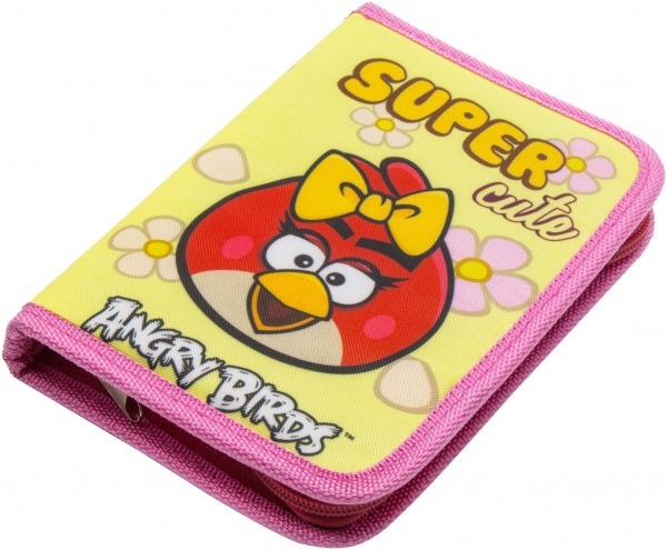 Пенал Angry Birds АВ03376 Cool For School желтыйкрасныйрозовый