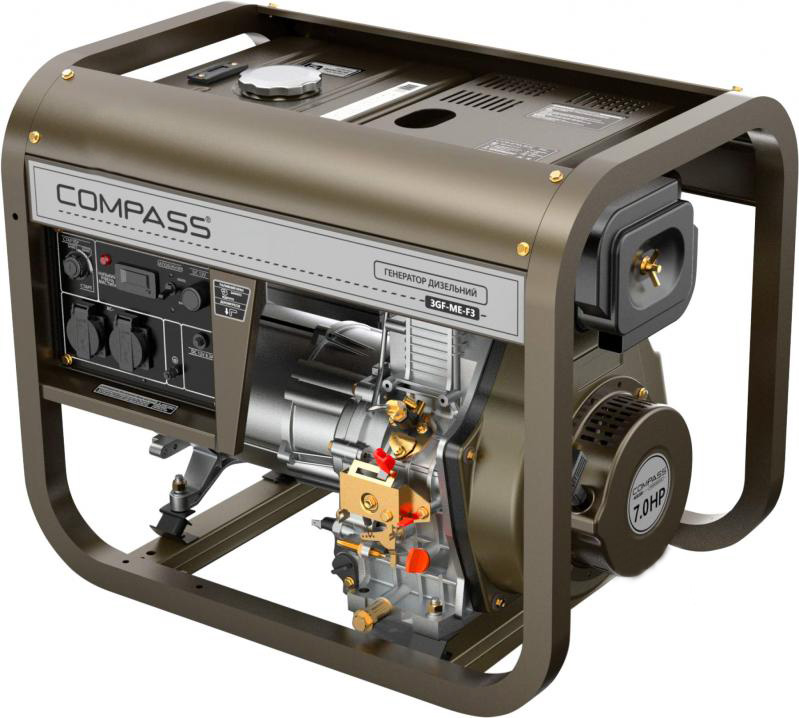 Генератор дизельный Compass 3 кВт 3,3 кВА 3GF-ME