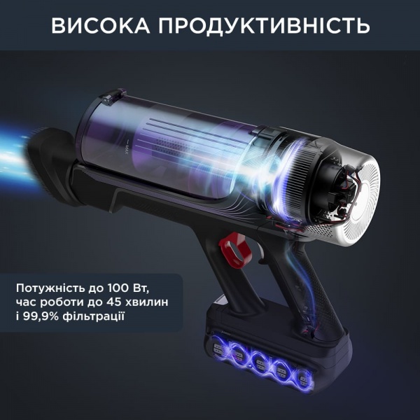 Пылесос аккумуляторный Rowenta X-Force 9.6 Allergy RH2037WO black 
