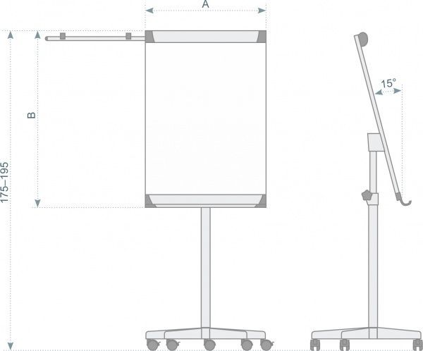 Магнітно-маркерний фліпчарт 2х3 100х70 см Red TF17 