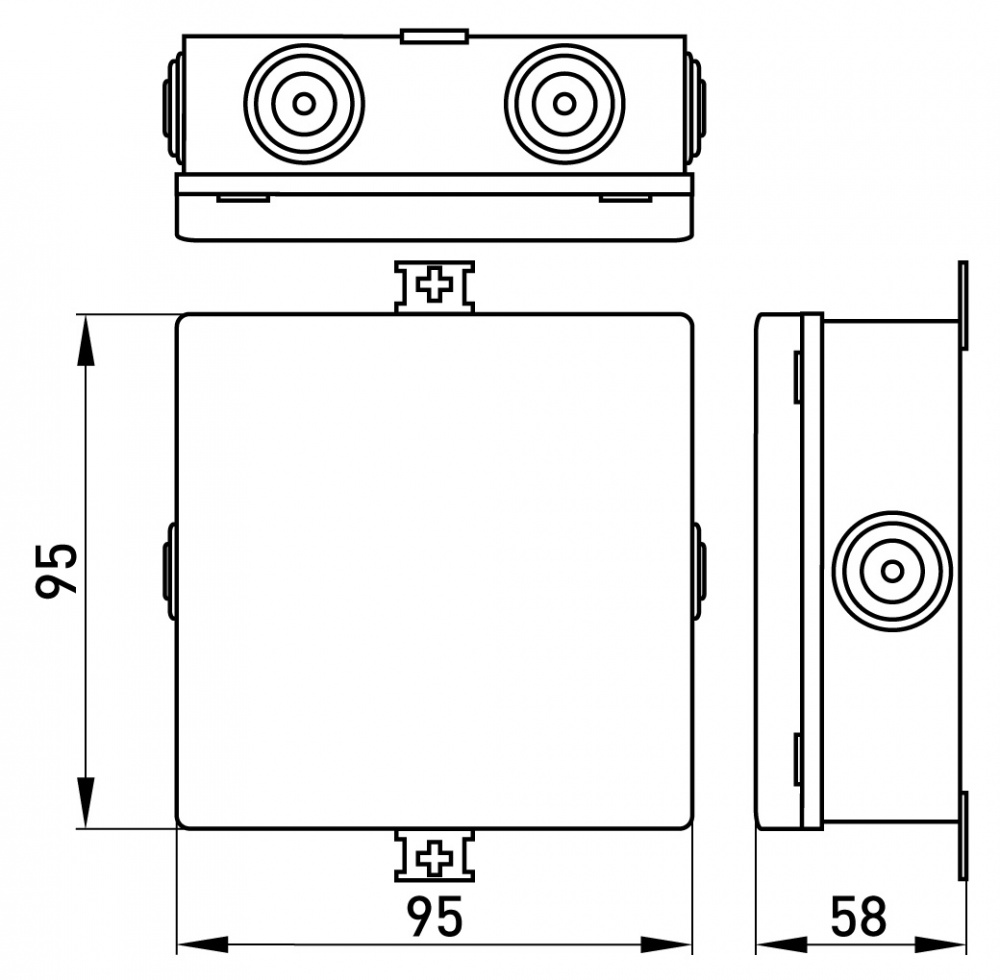 Коробка розподільча E.NEXT e.db.stand.85.85.50u поліпропілен s027040