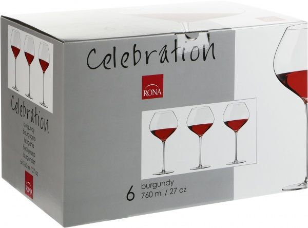 Набір бокалів для вина Celebration 760 мл 6 шт. Rona