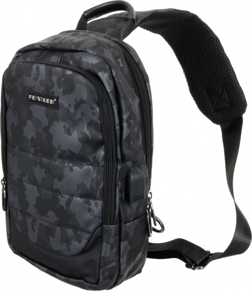 Сумка через плечо хаки черная