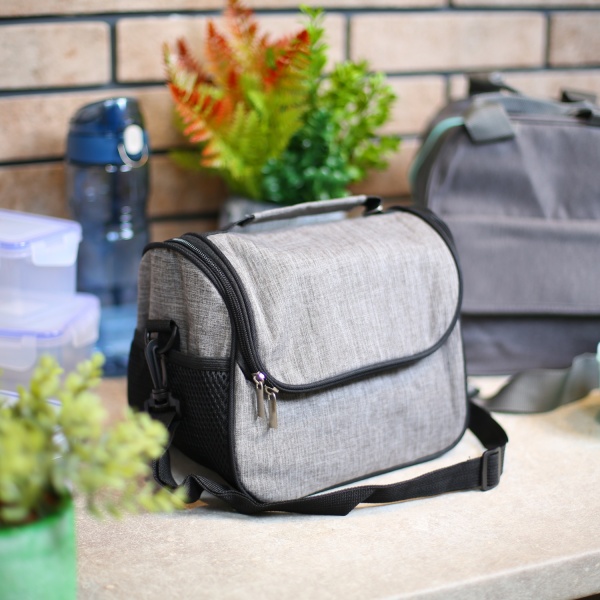 Термосумка Casual 23х16х18 см сіра Flamberg