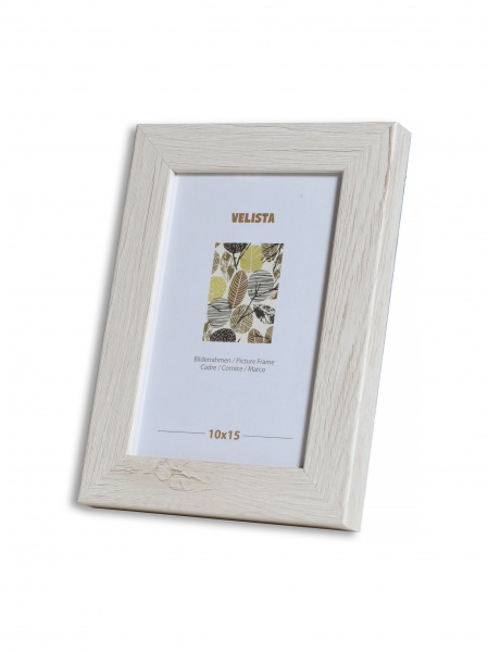 Рамка для фотографії зі склом Веліста 24W-607140v 1 фото 10x15/15х20 см біло-сірий 