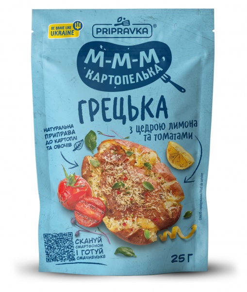 Приправа до картоплі з копченими томатами Грецька 25 г Pripravka 