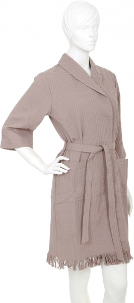 Халат вафельний Прованс Cinder р. S бежевий 