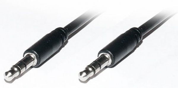 Кабель Real-el mini-jack 3,5 мм 1 м чорний (Audio Pro 3.5mm M - 3.5mm M 1m) 