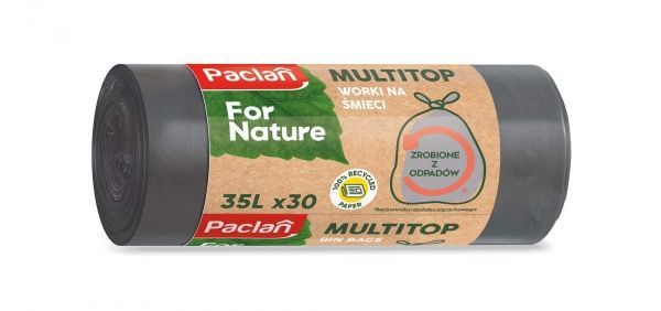 Мішки для побутового сміття Paclan For Nature відновлені стандартні 35 л 30 шт.