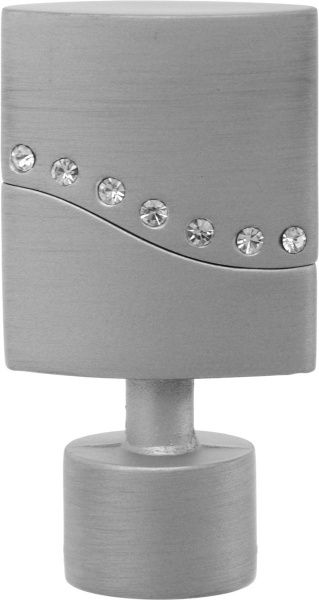 Наконечник Gardinia Kira Флет d19 мм срібний 2 шт. 