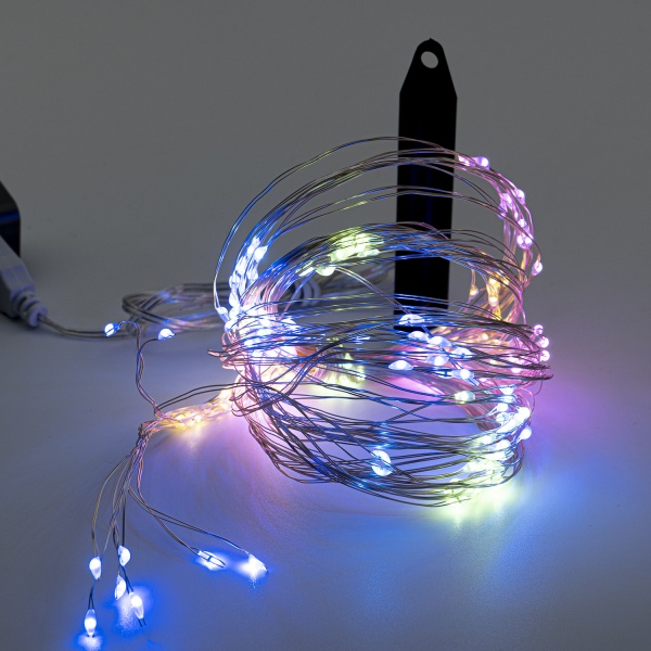Декоративная гирлянда Altalusse (INL-2107U-200 Multicolor) встроенный светодиод (LED) 200 ламп 2 м 