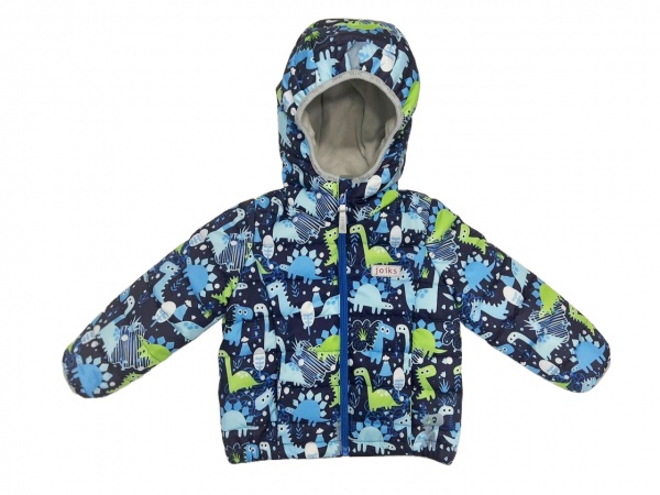 Куртка детская для мальчиков JOIKS Дино р.104 темно-синий с принтом KD-18 