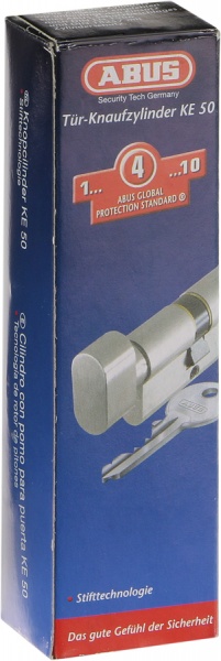 Цилиндр Abus KE50 35x35 ключ-вороток 50 мм матовый никель 2240631724014