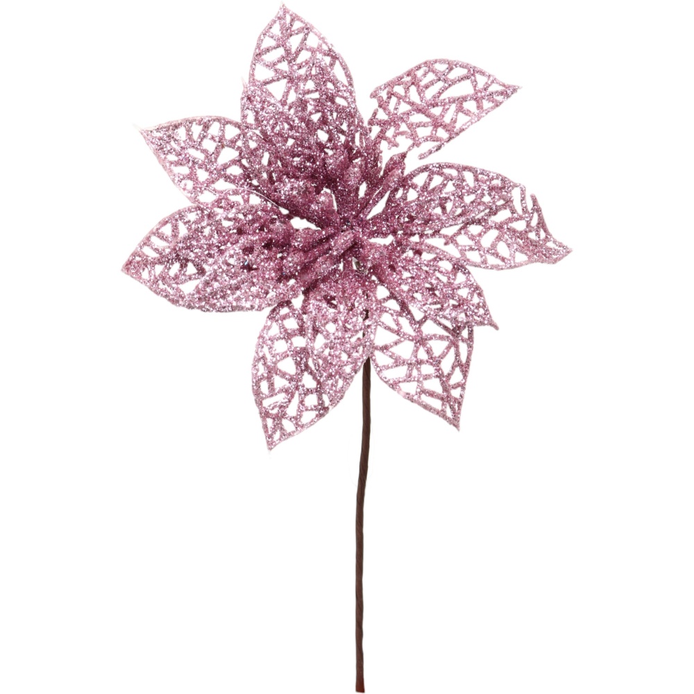 Декорация новогодняя пуансетия классическая 11 см цвет в ассортименте